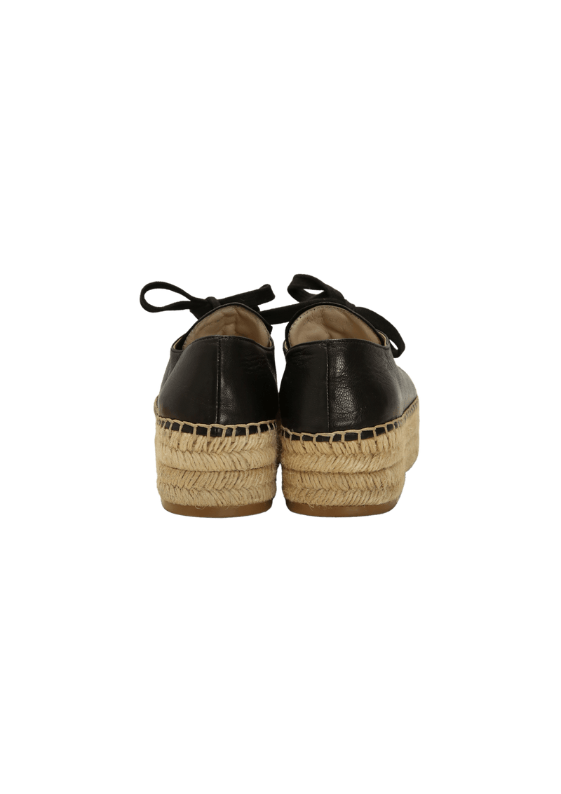 LEATHER ESPADRILLES 37