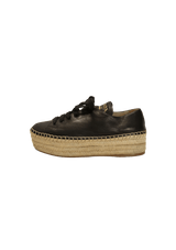 LEATHER ESPADRILLES 37