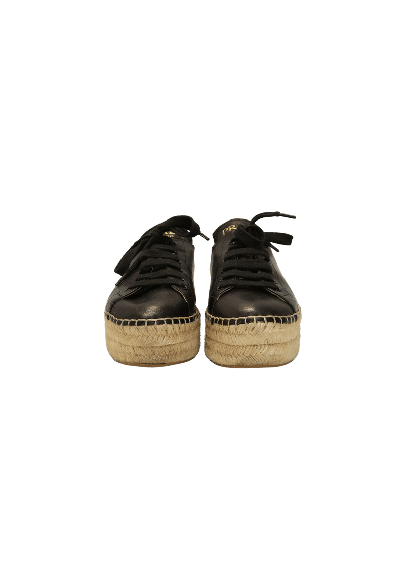 LEATHER ESPADRILLES 37