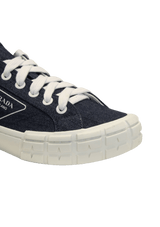 DENIM GABARDINE LOGO SNEAKERS 42