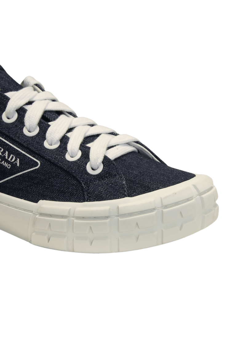 DENIM GABARDINE LOGO SNEAKERS 42