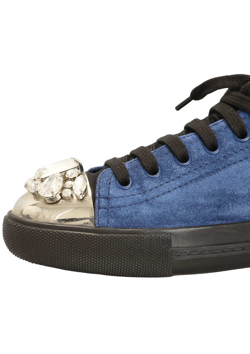 SUEDE CRYSTAL SNEAKERS 38