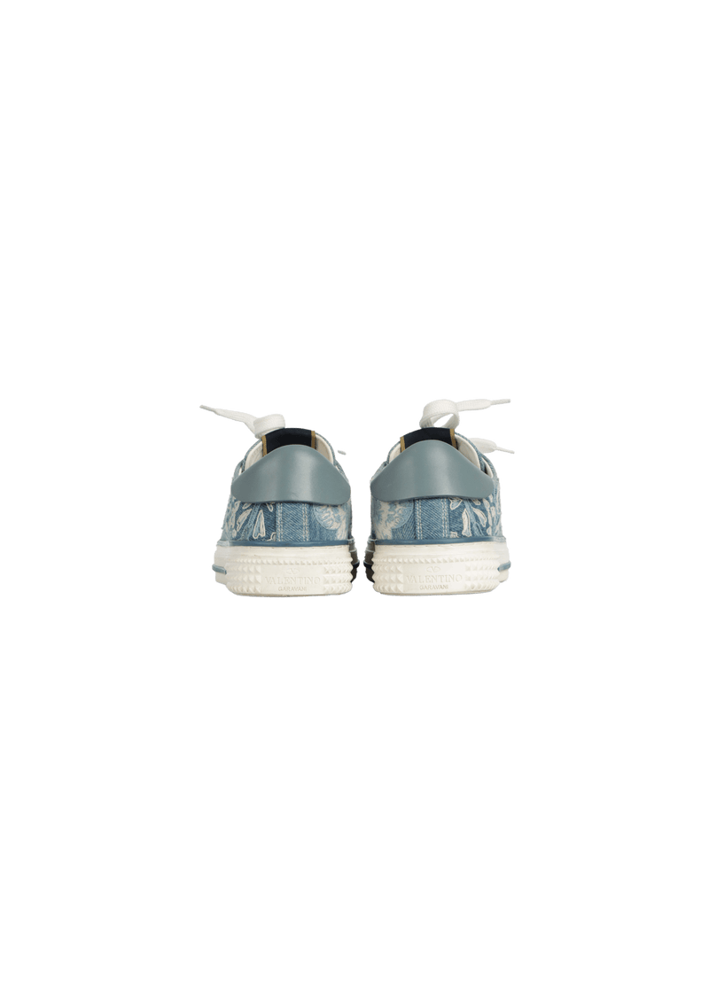 DENIM BUTTERFLY EMBROIDERED SNEAKERS 34