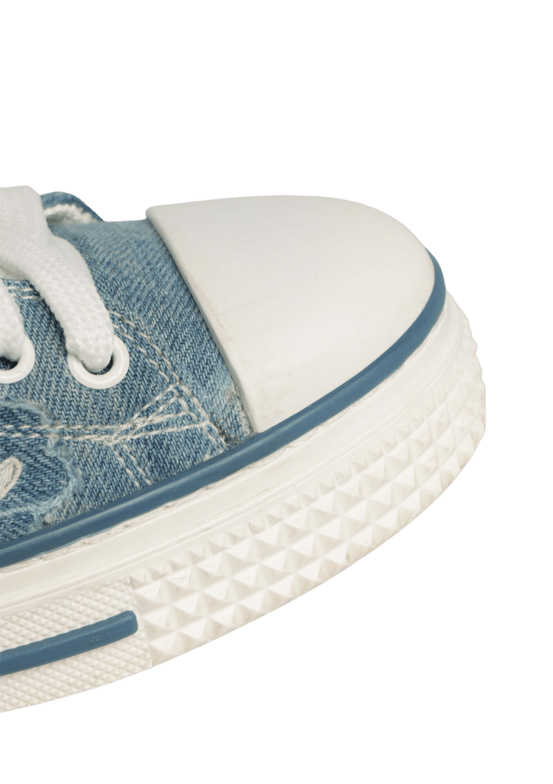 DENIM BUTTERFLY EMBROIDERED SNEAKERS 34