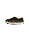 TRIMMED LACE-UP ESPADRILLES 36