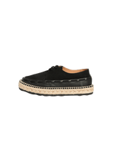 TRIMMED LACE-UP ESPADRILLES 36