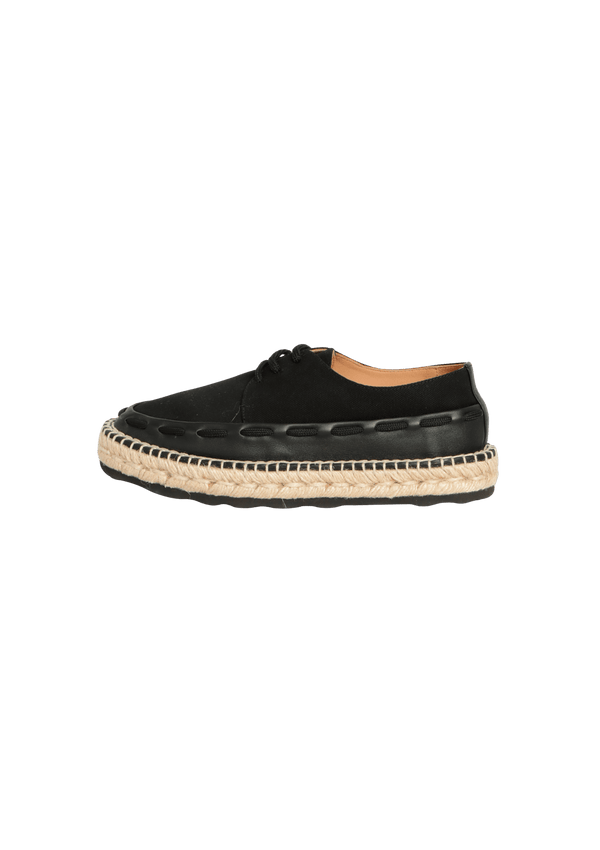 TRIMMED LACE-UP ESPADRILLES 36