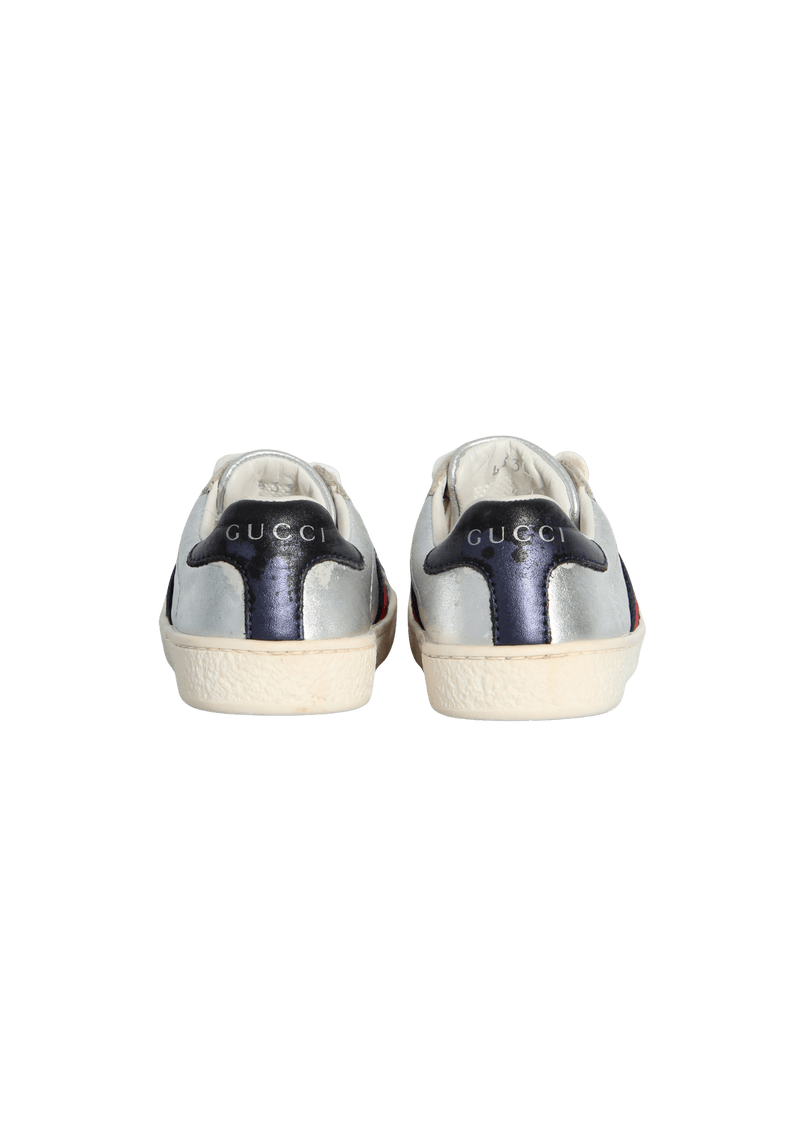 TODDLER LEATHER LOW-TOP WITH WEB SNEAKERS 21
