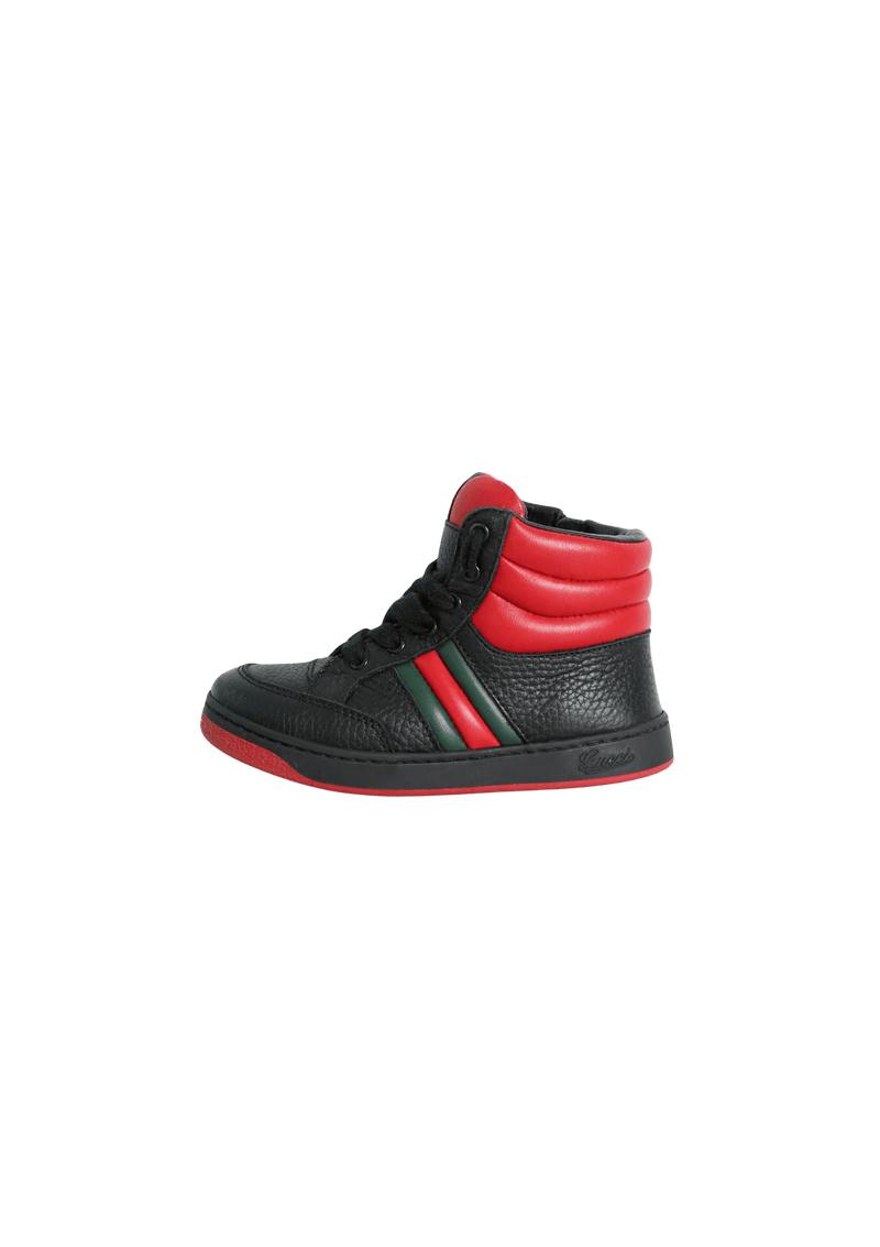 TODDLER LEATHER WEB HIGH-TOP SNEAKERS 23