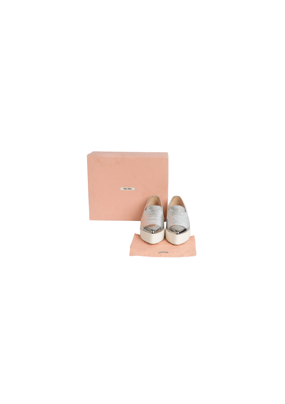LEATHER METAL CAP TOE SNEAKERS 36