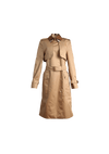 LONG CHECK COLLAR TRENCH COAT 36