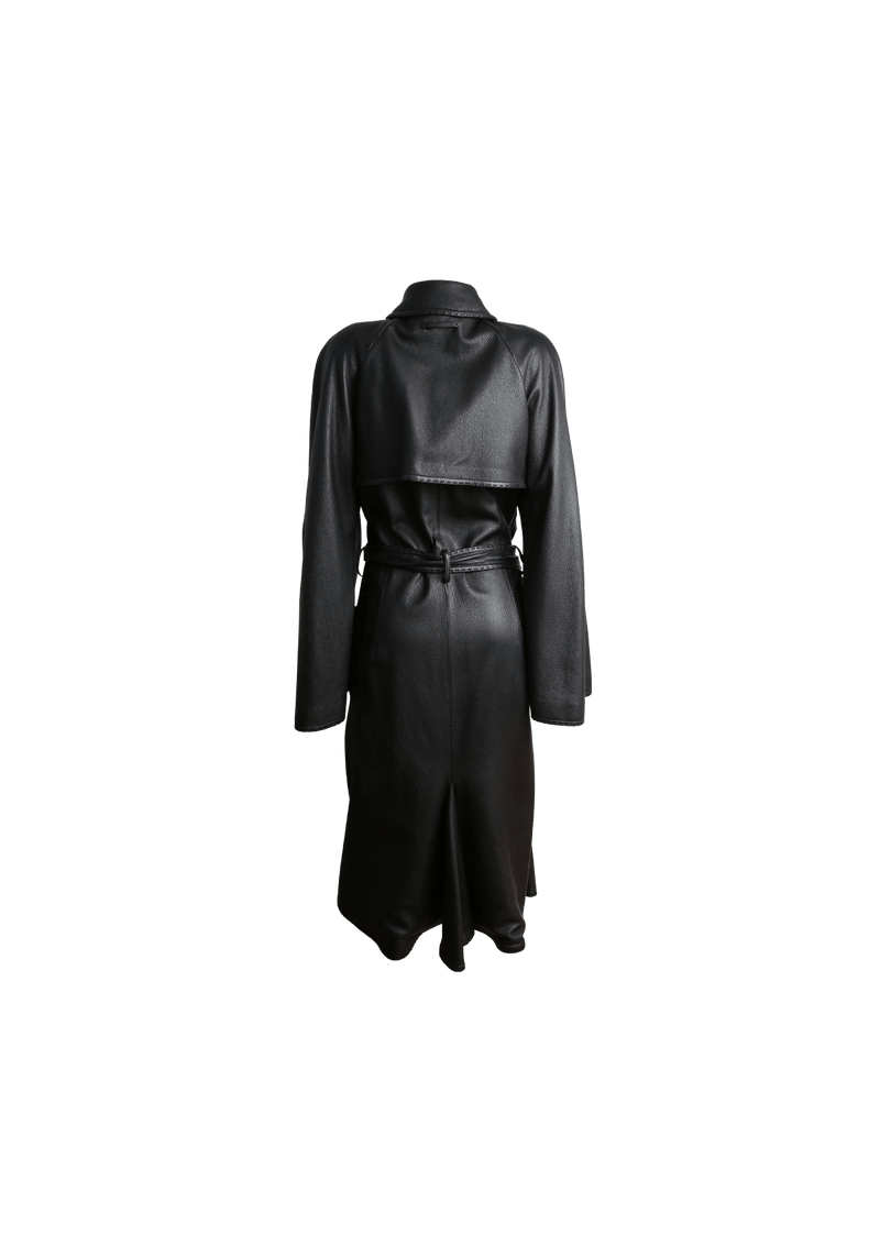 LEATHER TRENCH COAT G