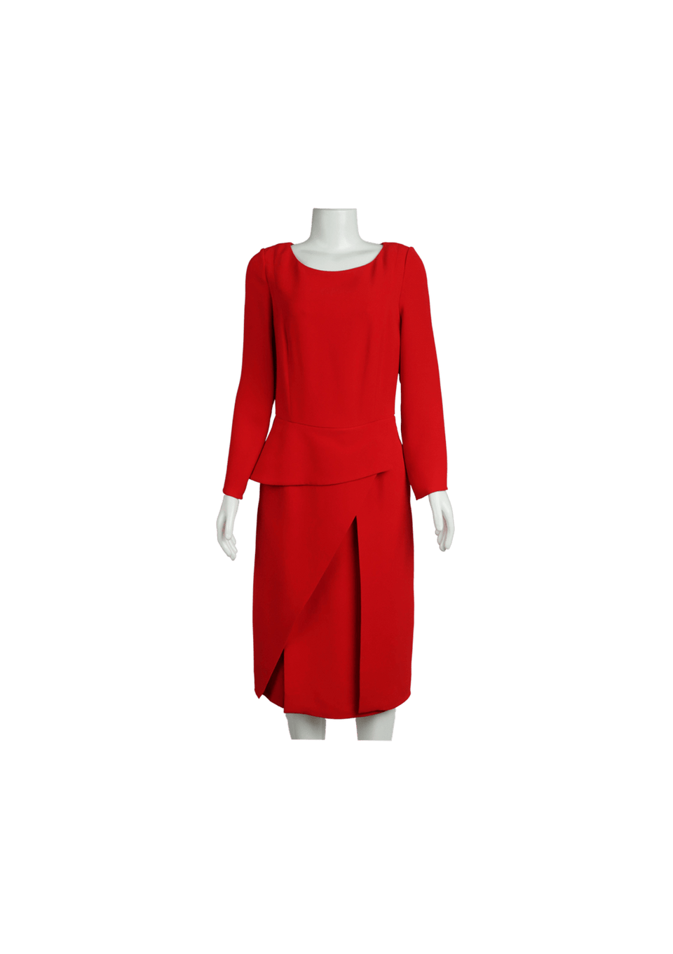 VESTIDO CHRISTIAN DIOR LONG SLEEVE DRESS 38 VERMELHO ORIGINAL – Gringa