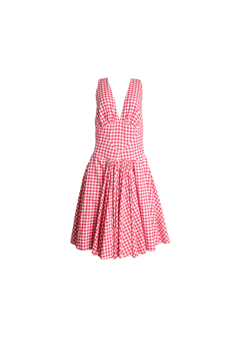 DELIGHTFUL COTTON GINGHAM DRESS M