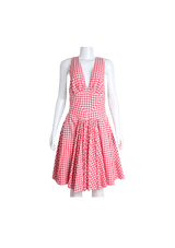 DELIGHTFUL COTTON GINGHAM DRESS M