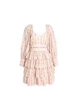 MACAROON ASTOR FLORAL RUFFLE MINI DRESS P