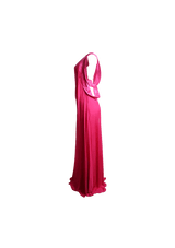 SATIN LONG DRESS 40