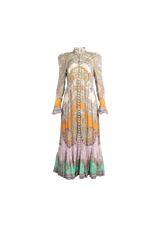 LINEN PRINTED DRESS 38