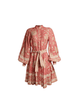 LINEN PRINTED DRESS 36