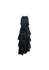 SILK MIDI DRESS P