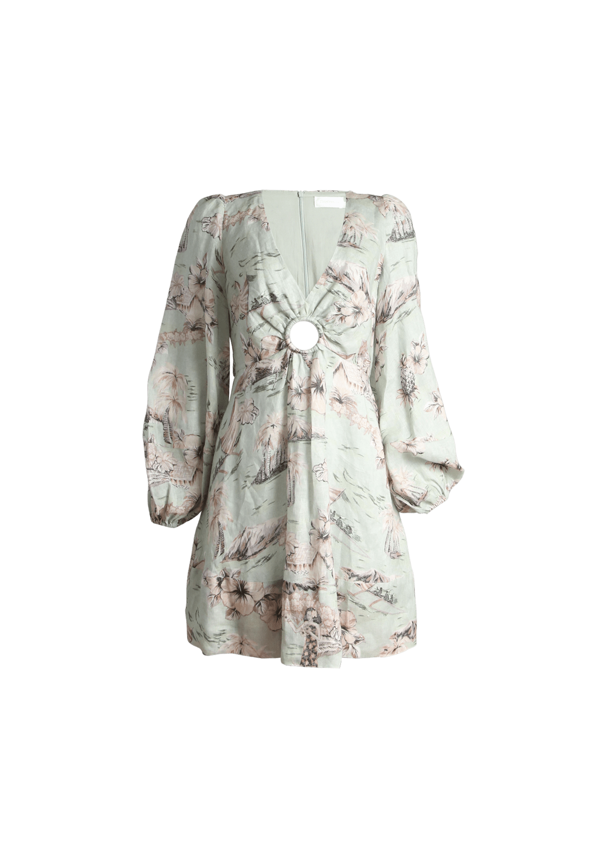 VESTIDO ZIMMERMANN WAYFARER RING MINI DRESS ESTAMPADO 38 ORIGINAL – Gringa