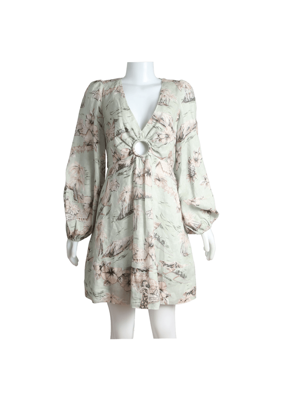 chinese dress ladies VESTIDO ZIMMERMANN WAYFARER RING MINI DRESS ESTAMPADO 38 ORIGINAL – Gringa