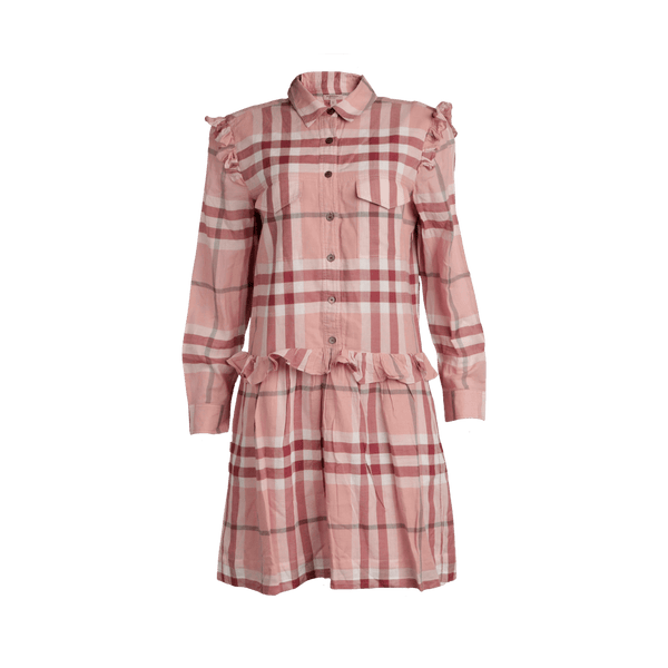 HOUSE CHECK LONG SLEEVE DRESS 40