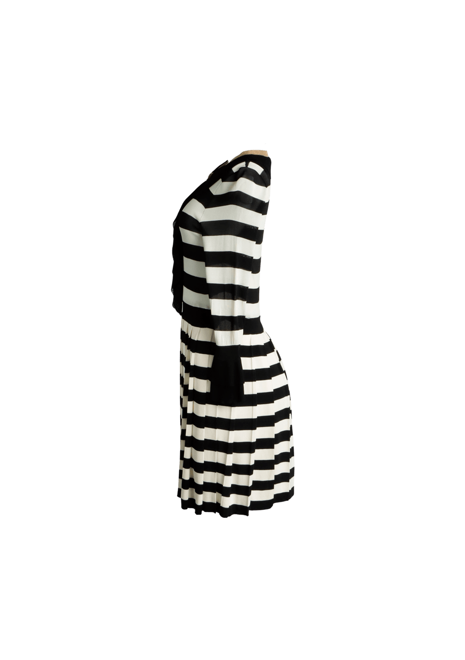 STRIPED KNITTED MIDI DRESS PP