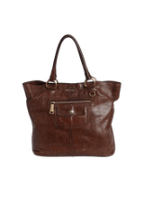 VITELLO SHINE FRONT POCKET TOTE