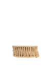 RAFFIA LOGO ROUND BAG
