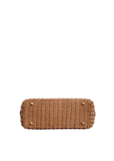 WICKER OBLIQUE BASKET BAG