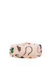 TERRYCLOTH PRINT SMALL PUFFER BAG