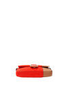 SUEDE AND LEATHER BAGUETTE BAG