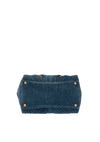 MATELASSE DENIM GROMMET BIKER