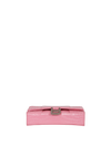 HOURGLASS WALLET ON CHAIN CROCODILE EMBOSSED