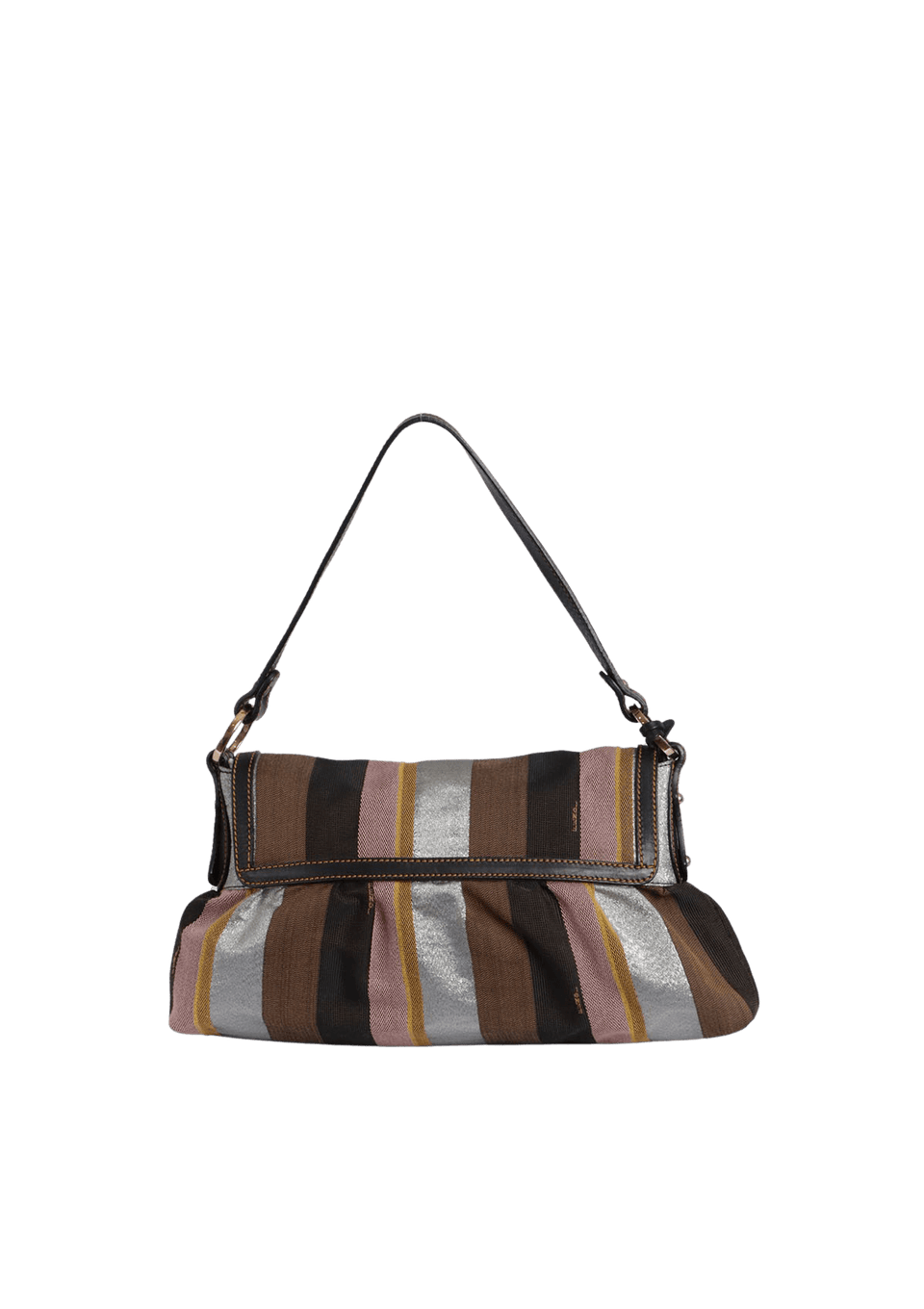 BOLSA FENDI CHEF LOCK FLAP BAG MARROM ORIGINAL – Gringa