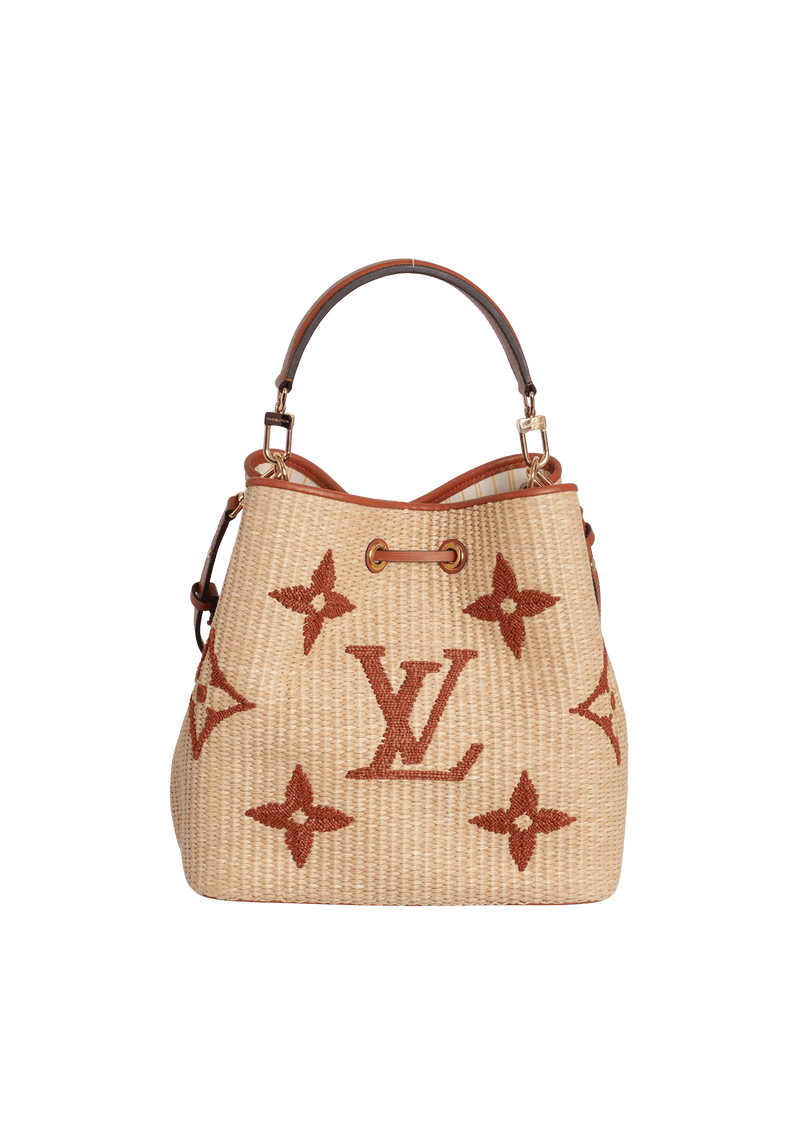 RAFFIA MONOGRAM NÉONOÉ MM