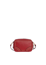 STUDDED SAFFIANO CAMERA BAG