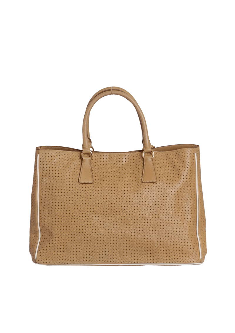 SAFFIANO PERFORATED OPEN TOTE BAG