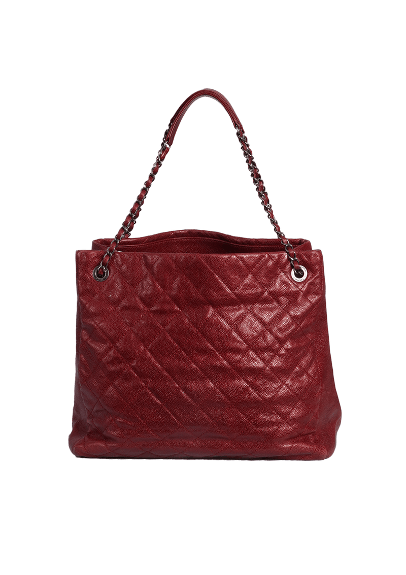 CHIC TALL SHOPPING TOTE CAVIAR