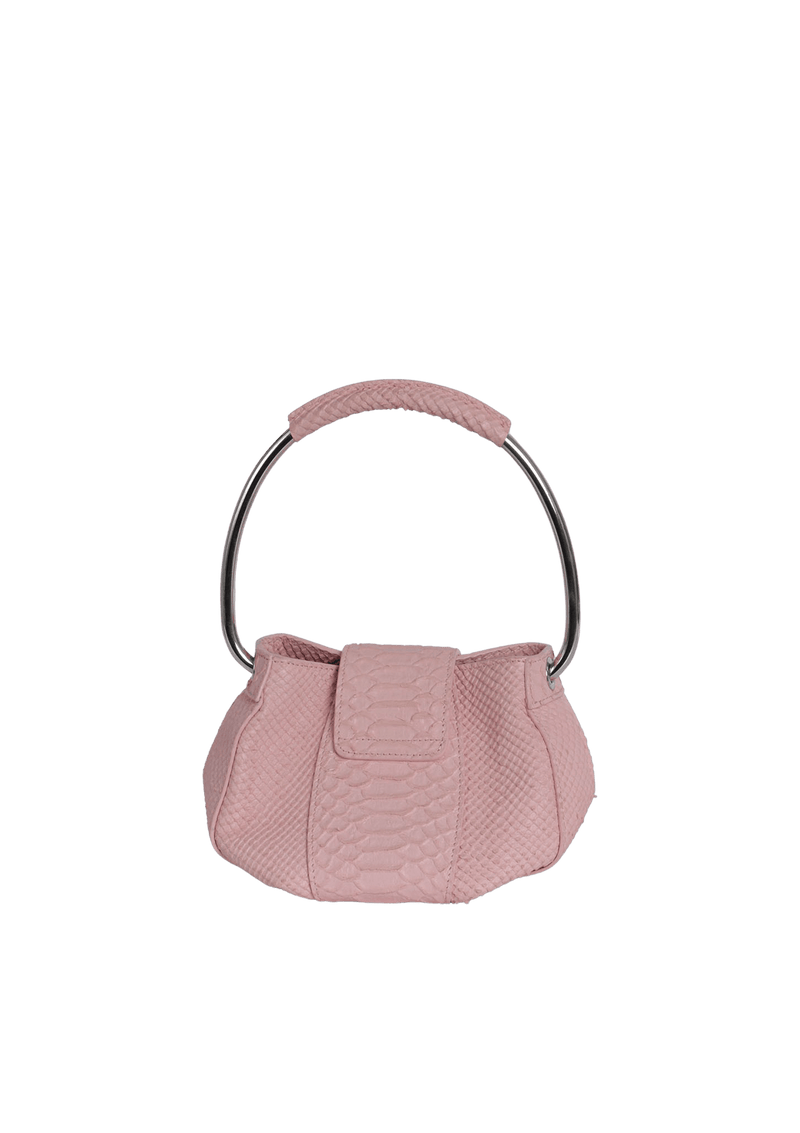 CROCODILE EMBOSSED U.F.O. POUCH BAG