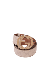 GUCCISSIMA INTERLOCKING G LOGO BELT 85