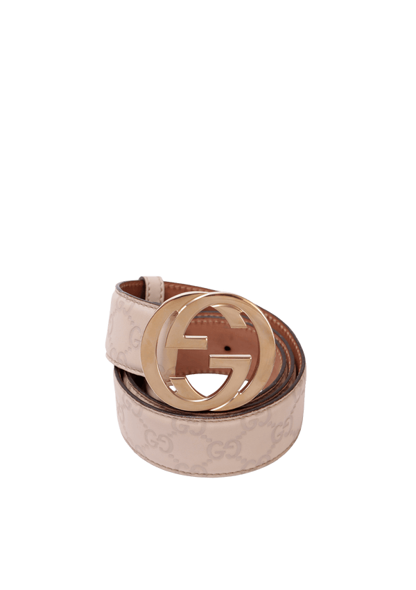 GUCCISSIMA INTERLOCKING G LOGO BELT 85