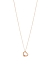 18K OPEN HEART DIAMOND PENDANT NECKLACE