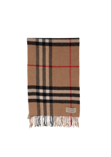 CASHMERE HOUSE CHECK FRINGE SCARF