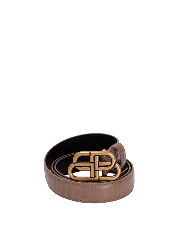 CROCODILE EMBOSSED BB BELT 75