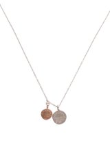 DOUBLE ROUND TAG PENDANT NECKLACE