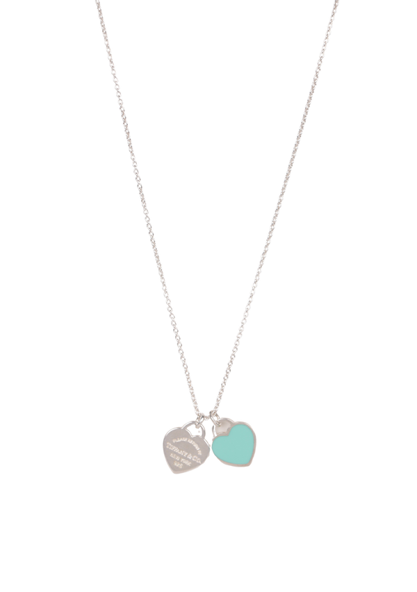 ''RETURN TO TIFFANY'' MINI DOUBLE HEART NECKLACE