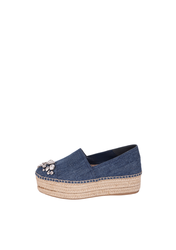 CRYSTAL DENIM SLIP ON
