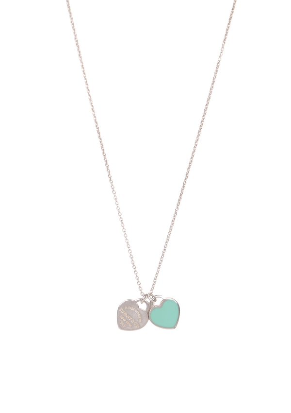 ''RETURN TO TIFFANY'' MINI DOUBLE HEART NECKLACE